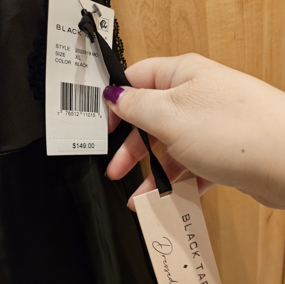 BLACK TAPE Womens Black Unlined Sleeveless Maxi Cocktail Shift Dress XL NWT - Picture 5 of 11